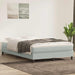 Pat box spring cu saltea, gri deschis, 160x210 cm, catifea - WALTI WALTI