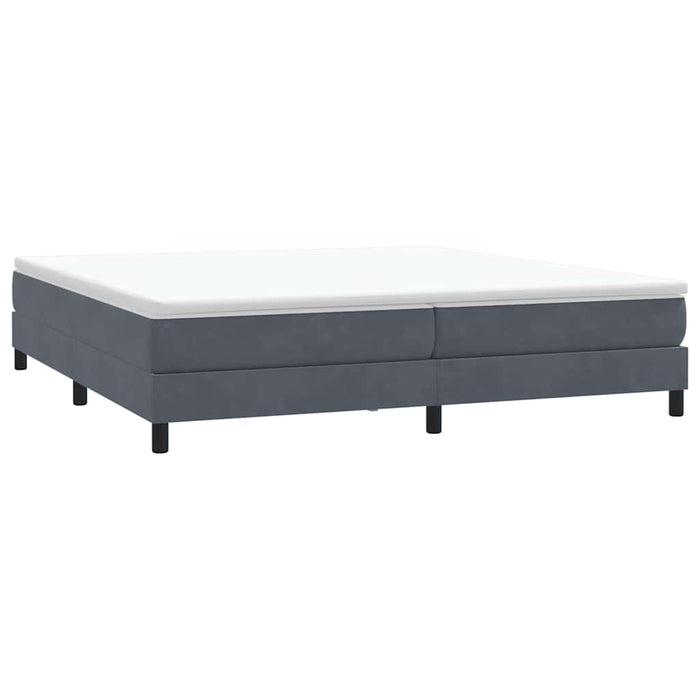 Pat box spring cu saltea, gri închis, 180x210 cm, catifea - WALTI WALTI