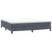 Pat box spring cu saltea, gri închis, 180x210 cm, catifea - WALTI WALTI