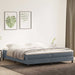 Pat box spring cu saltea, gri închis, 180x210 cm, catifea - WALTI WALTI