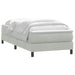 Pat box spring cu saltea, gri deschis, 80x220 cm, catifea - WALTI WALTI