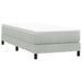 Pat box spring cu saltea, gri deschis, 80x220 cm, catifea - WALTI WALTI