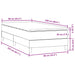 Pat box spring cu saltea, gri deschis, 90x220 cm, catifea - WALTI WALTI
