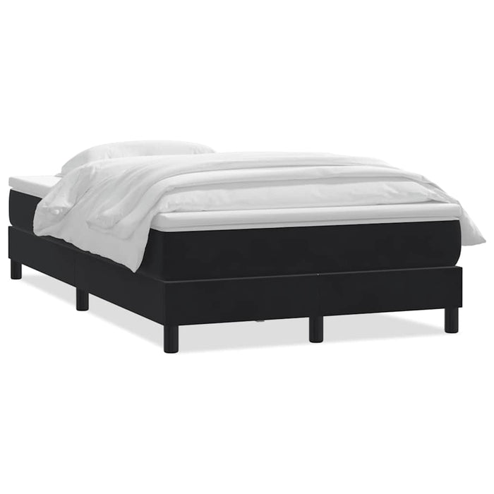 Pat box spring cu saltea, negru, 120x220 cm, catifea WALTI