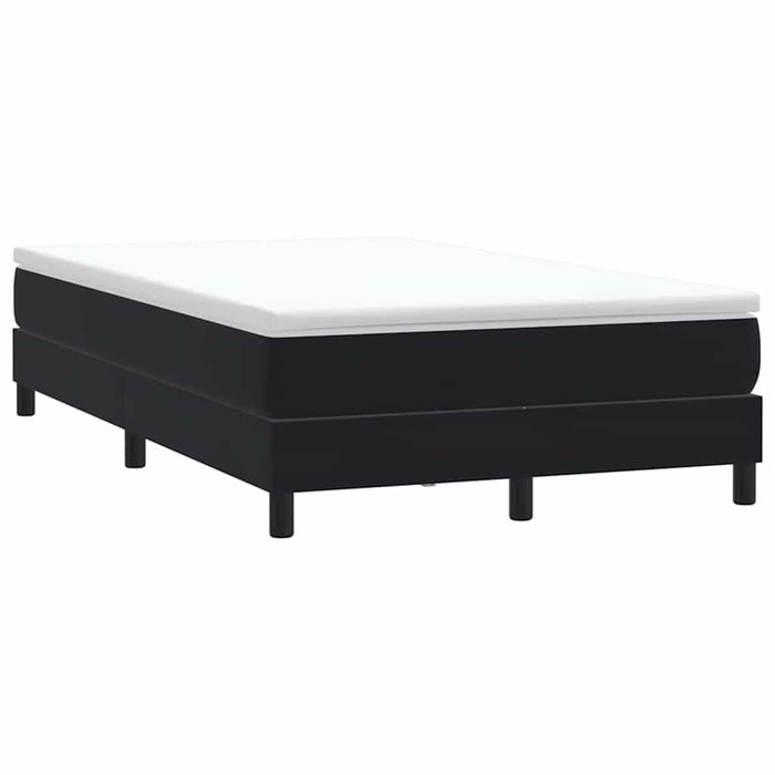 Pat box spring cu saltea, negru, 120x220 cm, catifea WALTI