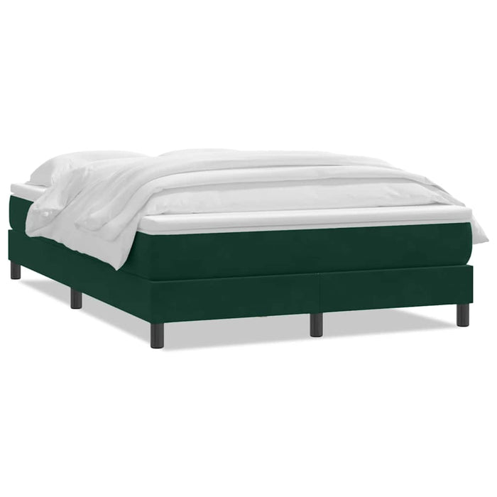 Pat box spring cu saltea, verde închis, 160x220 cm, catifea WALTI