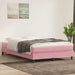 Pat box spring cu saltea, roz, 160x220 cm, catifea - WALTI WALTI