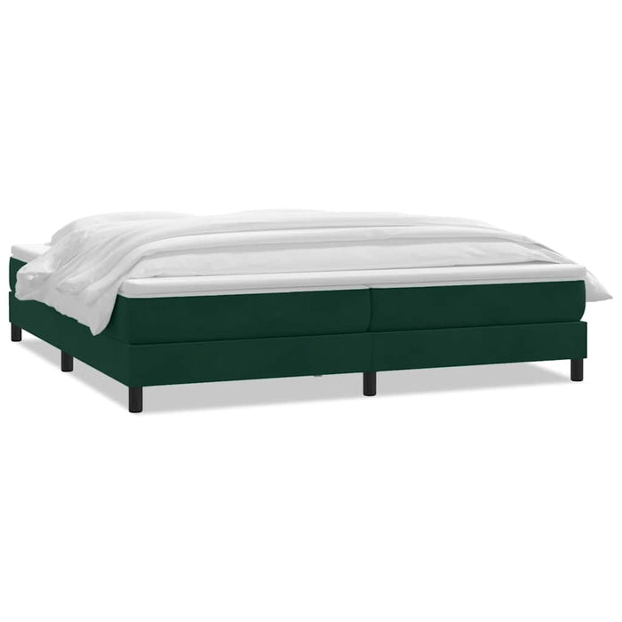 Pat box spring cu saltea, verde închis, 180x220 cm, catifea - WALTI WALTI