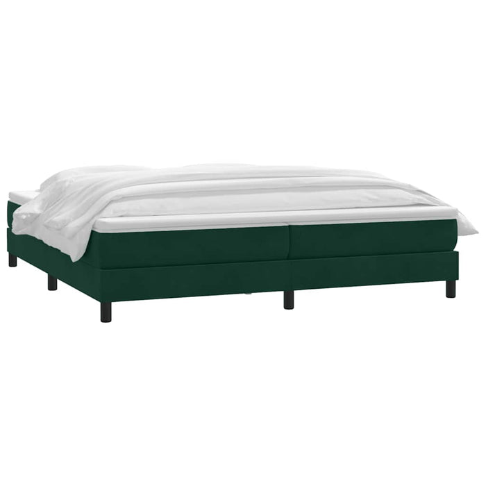 Pat box spring cu saltea, verde închis, 180x220 cm, catifea - WALTI WALTI