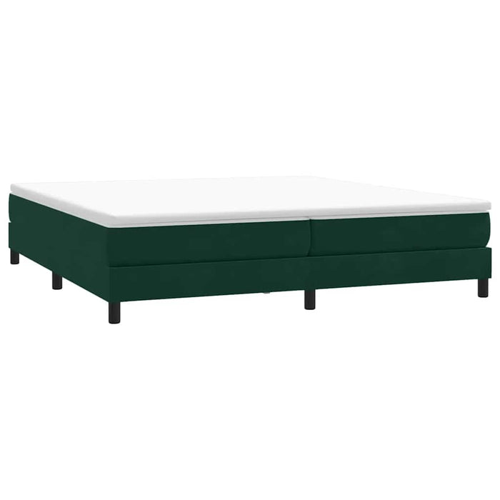 Pat box spring cu saltea, verde închis, 180x220 cm, catifea - WALTI WALTI