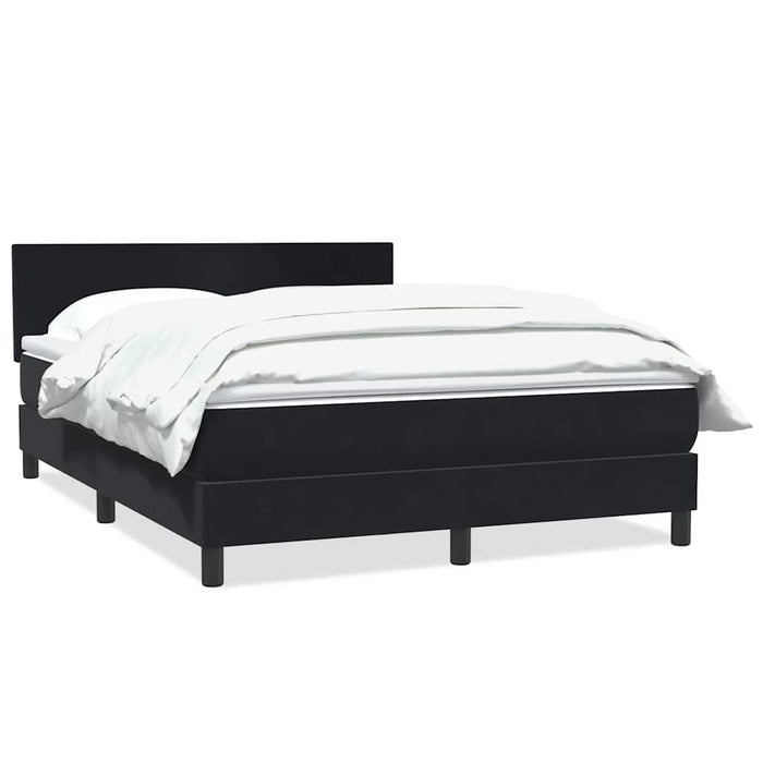 Pat box spring cu saltea, negru, 160x210 cm, catifea - WALTI WALTI
