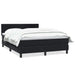 Pat box spring cu saltea, negru, 160x210 cm, catifea - WALTI WALTI