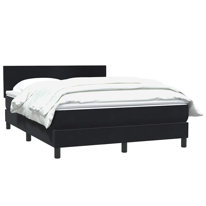 Pat box spring cu saltea, negru, 160x210 cm, catifea - WALTI WALTI