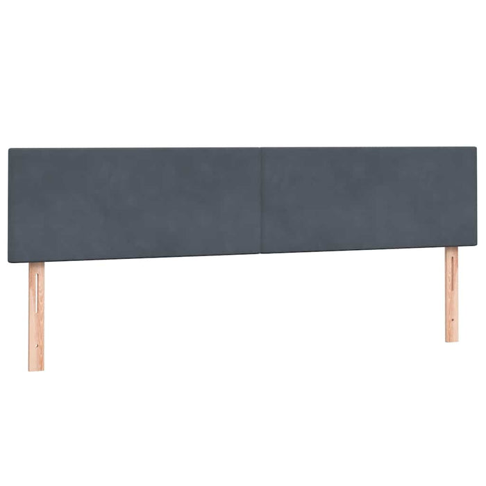 Pat box spring cu saltea, gri închis, 180x210 cm, catifea - WALTI WALTI