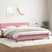 Pat box spring cu saltea, roz, 180x210 cm, catifea - WALTI WALTI