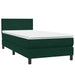 Pat box spring cu saltea, verde închis, 80x220 cm, catifea - WALTI WALTI