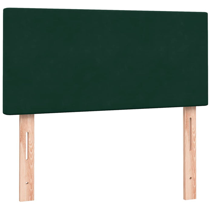 Pat box spring cu saltea, verde închis, 80x220 cm, catifea - WALTI WALTI