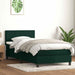 Pat box spring cu saltea, verde închis, 80x220 cm, catifea - WALTI WALTI