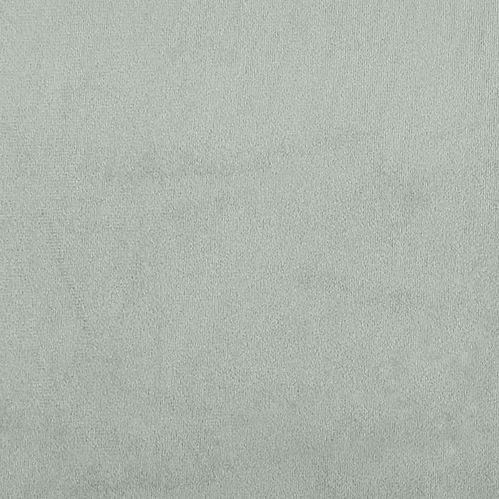 Pat continental cu saltea, gri deschis, 120x220 cm, catifea WALTI