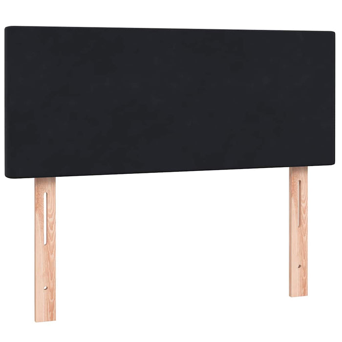 Pat box spring cu saltea, negru, 120x220 cm, catifea WALTI