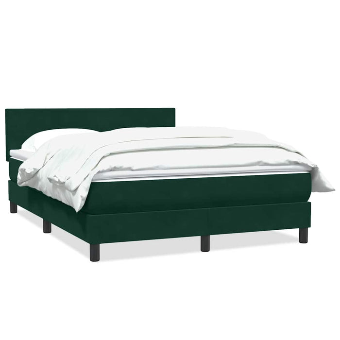 Pat box spring cu saltea, verde închis, 160x220 cm, catifea - WALTI WALTI