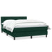 Pat box spring cu saltea, verde închis, 160x220 cm, catifea - WALTI WALTI
