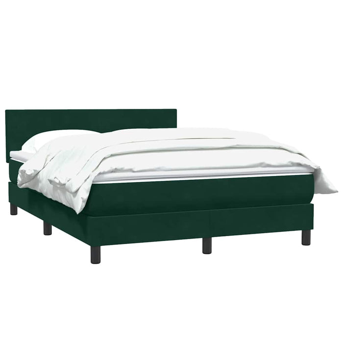 Pat box spring cu saltea, verde închis, 160x220 cm, catifea - WALTI WALTI