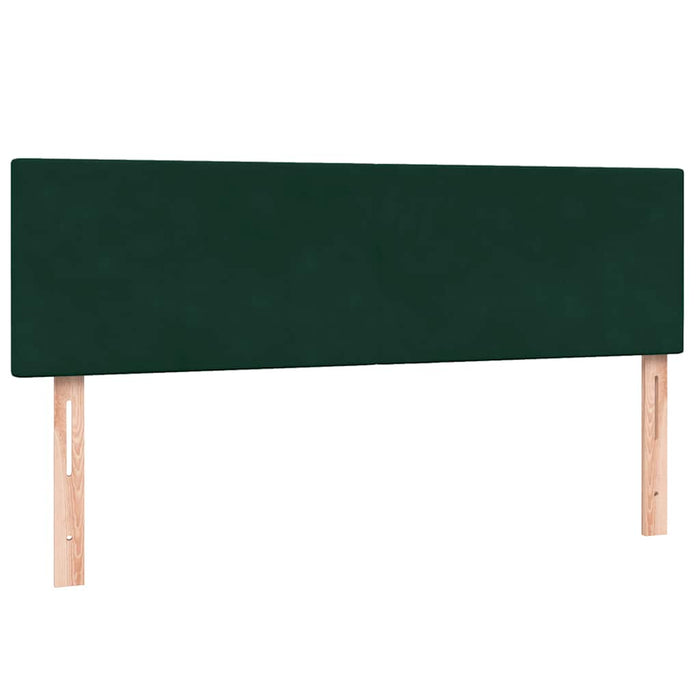 Pat box spring cu saltea, verde închis, 160x220 cm, catifea - WALTI WALTI