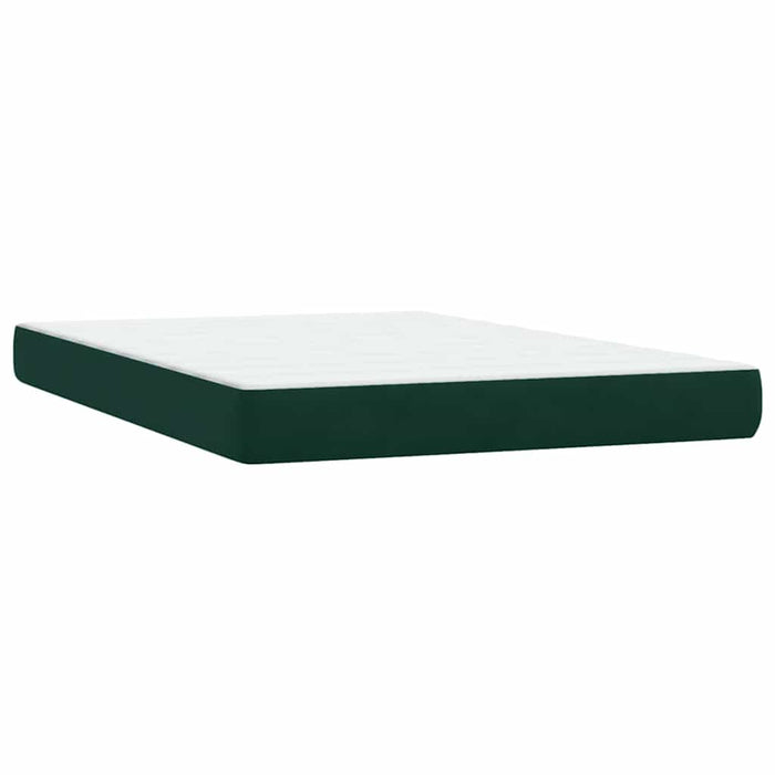 Pat box spring cu saltea, verde închis, 160x220 cm, catifea - WALTI WALTI