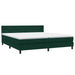 Pat box spring cu saltea, verde închis, 180x220 cm, catifea - WALTI WALTI