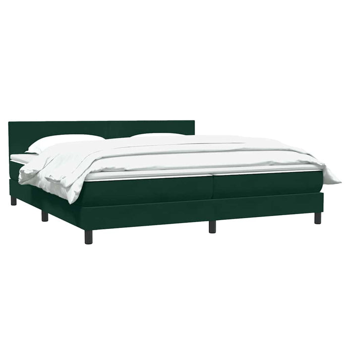Pat box spring cu saltea, verde închis, 180x220 cm, catifea - WALTI WALTI