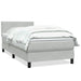 Pat box spring cu saltea, gri deschis, 80x210 cm, catifea - WALTI WALTI