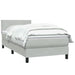 Pat box spring cu saltea, gri deschis, 80x210 cm, catifea - WALTI WALTI