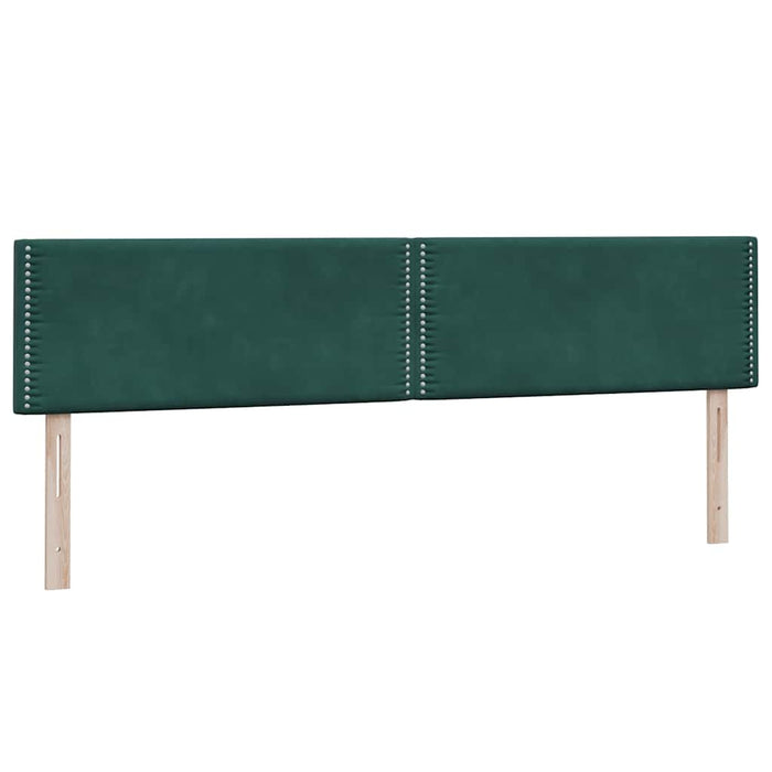 Pat box spring cu saltea, verde închis, 180x210 cm, catifea WALTI