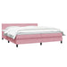 Pat box spring cu saltea, roz, 180x210 cm, catifea - WALTI WALTI