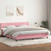 Pat box spring cu saltea, roz, 180x210 cm, catifea - WALTI WALTI