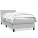 Pat box spring cu saltea, gri deschis, 80x220 cm, catifea - WALTI WALTI