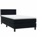 Pat box spring cu saltea, negru, 80x220 cm, catifea - WALTI WALTI