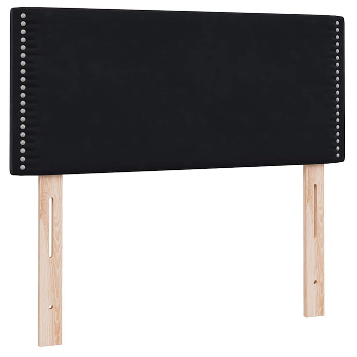 Pat box spring cu saltea, negru, 80x220 cm, catifea - WALTI WALTI