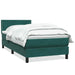 Pat box spring cu saltea, verde închis, 80x220 cm, catifea - WALTI WALTI