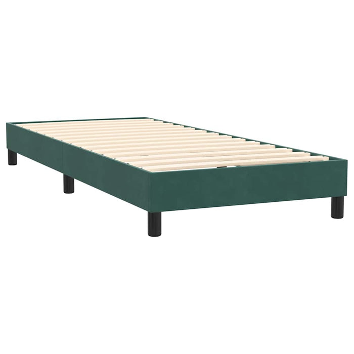 Pat box spring cu saltea, verde închis, 80x220 cm, catifea - WALTI WALTI