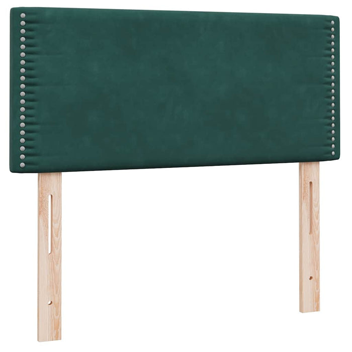 Pat box spring cu saltea, verde închis, 80x220 cm, catifea - WALTI WALTI
