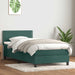 Pat box spring cu saltea, verde închis, 80x220 cm, catifea - WALTI WALTI