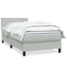 Pat box spring cu saltea, gri deschis, 90x220 cm, catifea - WALTI WALTI
