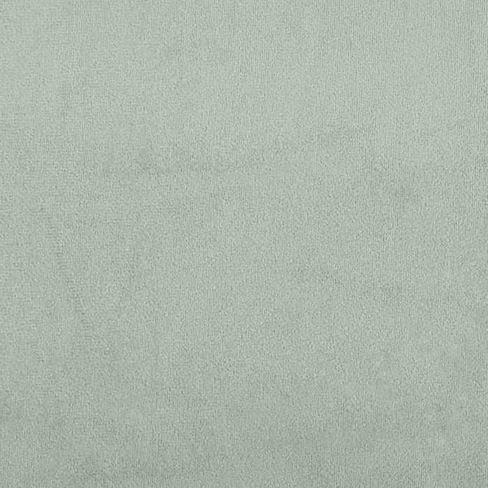 Pat continental cu saltea, gri deschis, 120x220 cm, catifea WALTI