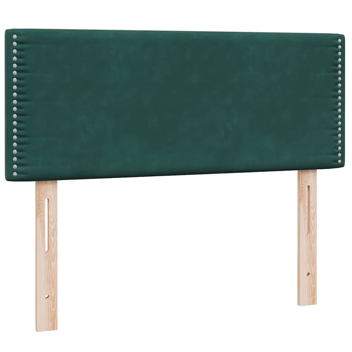 Pat box spring cu saltea, verde închis, 120x220 cm, catifea WALTI