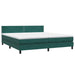 Pat box spring cu saltea, verde închis, 180x220 cm, catifea - WALTI WALTI