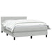 Pat box spring cu saltea, gri deschis, 160x210 cm, catifea - WALTI WALTI