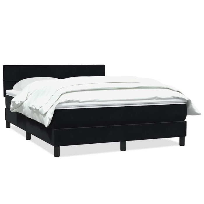 Pat box spring cu saltea, negru, 160x210 cm, catifea - WALTI WALTI