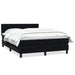 Pat box spring cu saltea, negru, 160x210 cm, catifea - WALTI WALTI